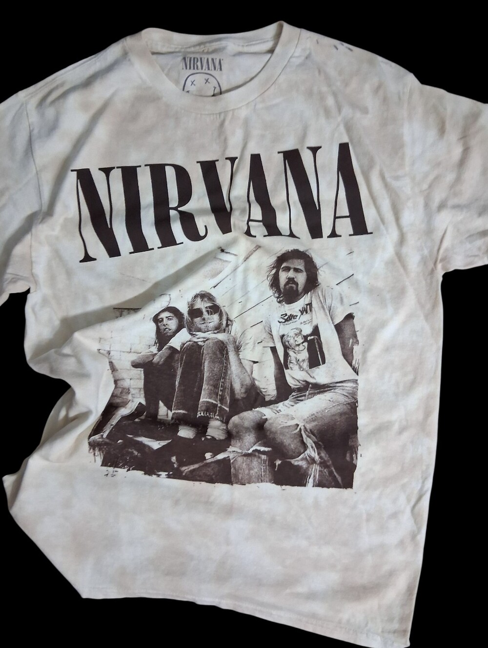 Nirvana Band Tee Vintage Style Grunge 90s Kurt Cobain Rock T-Shirt M Tie-Dye